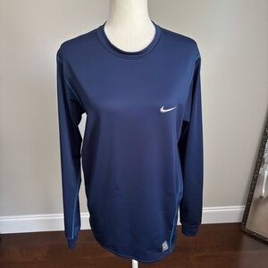 Nike Pro Navy Blue Fit Long Sleeve Thermal Size XL